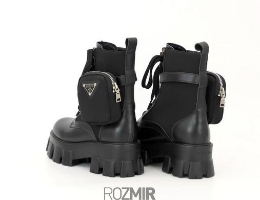 Ботинки Prada Ankle Pouch Combat Boots Black