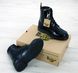 Жіночі зимові черевики Dr. Martens 1460 Patent Lamper 8-Eye Boots "Black" з хутром