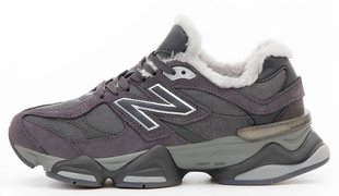 Зимние мужские кроссовки New Balance 9060 Winter Grey с мехом