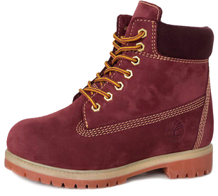 Зимние женские ботинки Timberland Winter "Vinous" с натуральным мехом