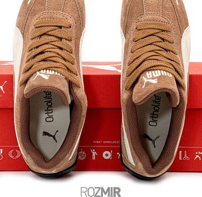 Женские кроссовки Puma Speedcat "Brown/White"