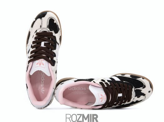 Жіночі кросівки adidas Samba "Cow Print/Black/Brown/Beige/White/Pink"