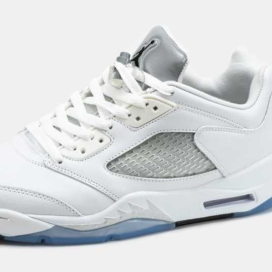 AIR JORDAN 5 RETRO LOW ※左ソールベタつきあり Кроссовки Nike Air Jordan 5 Retro Low Metallic White Белый 2010