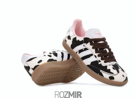 Жіночі кросівки adidas Samba "Cow Print/Black/Brown/Beige/White/Pink"