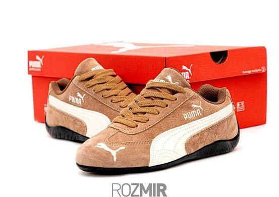 Женские кроссовки Puma Speedcat "Brown/White"