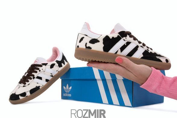Жіночі кросівки adidas Samba "Cow Print/Black/Brown/Beige/White/Pink"