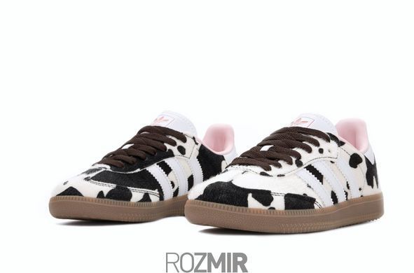 Жіночі кросівки adidas Samba "Cow Print/Black/Brown/Beige/White/Pink"