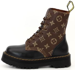 Ботинки Dr. Martens Jadon x LV "Black/Brown" демисезон