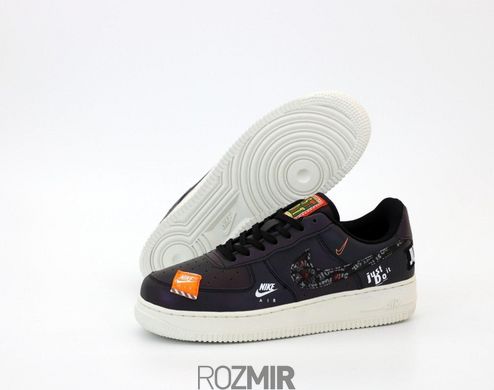 Мужские кроссовки Nike Air Force 1 Low Just Do It Reflective "Black/White"