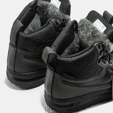 Зимові кросівки Nike Lunar Force 1 Duckboot '17 Winter "Black" з хутром