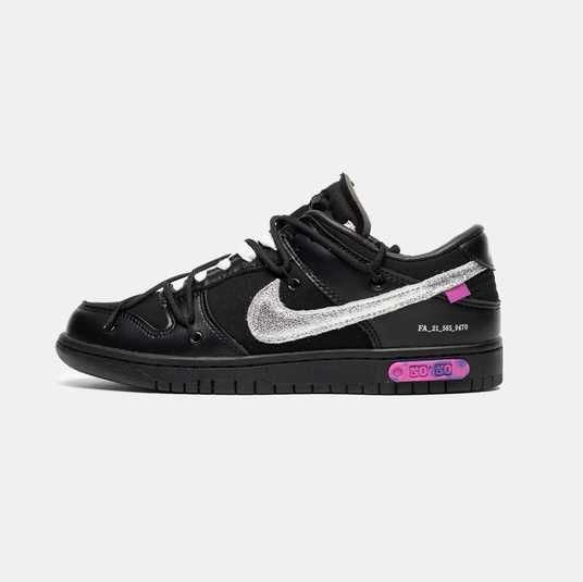 Купить Кросівки Nike Dunk Low x Off-White 50/50 Black/Purple