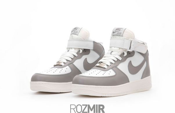 Зимние кроссовки Nike Air Force High Winter "White/Grey" с мехом