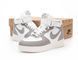 Зимние кроссовки Nike Air Force High Winter "White/Grey" с мехом
