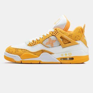 Кросівки Nike Air Jordan 4 x Louis Vuitton White/Yellow