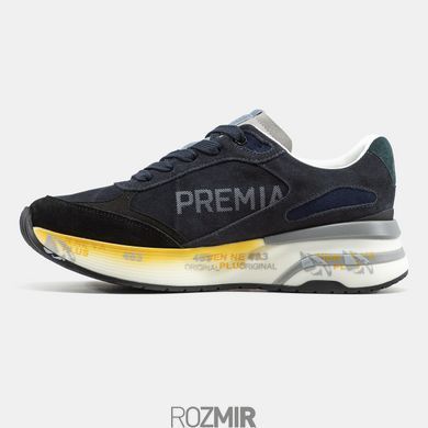 Мужские кроссовки Premiata Moerun "Dark Blue/White/Black/Yellow"