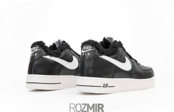 Зимние мужские кроссовки Nike Air Force 1 Low Leather Winter &ldquo;Black/White&rdquo; с мехом