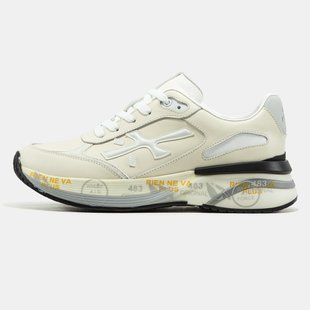 Мужские кроссовки Premiata Moerun "Beige/Grey/White/Black/Yellow"