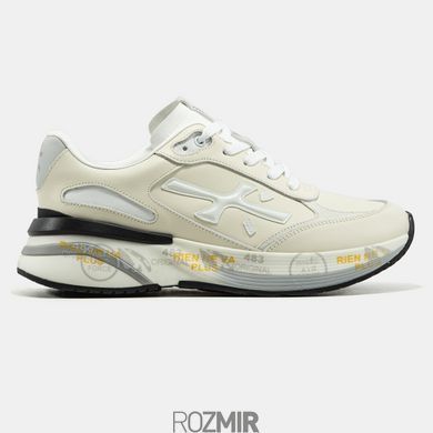 Мужские кроссовки Premiata Moerun "Beige/Grey/White/Black/Yellow"