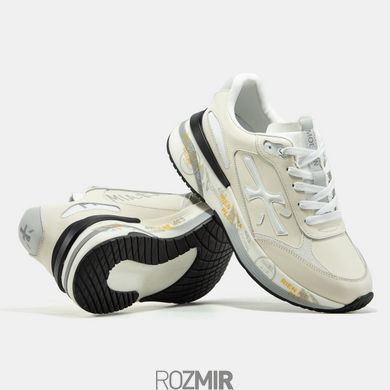 Мужские кроссовки Premiata Moerun "Beige/Grey/White/Black/Yellow"