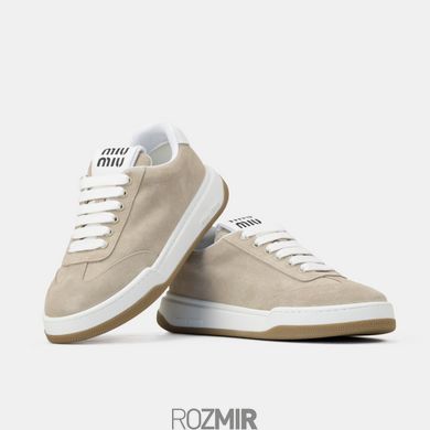 Женские кроссовки Miu Miu Platform sneakers "Beige White"