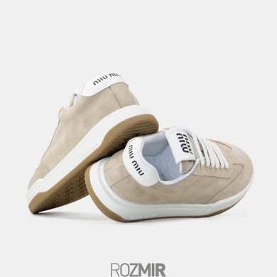 Женские кроссовки Miu Miu Platform sneakers "Beige White"