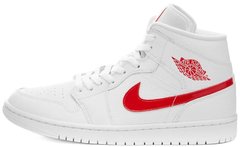 Кросівки Jordan 1 Mid White University Red