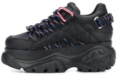 Зимние женские кроссовки Buffalo London Platform Sneakers "Black" с мехом, 40
