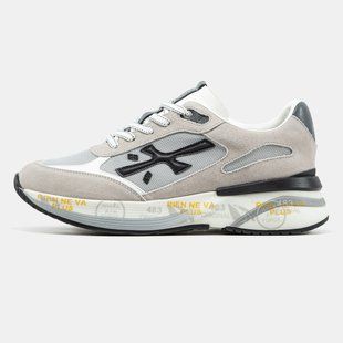 Мужские кроссовки Premiata Moerun "Beige/Grey/Black/White/Yellow"