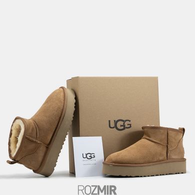 Угги UGG Classic Ultra Mini Platform "Chestnut" 2.0