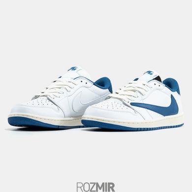 Кросівки Nike Air Jordan 1 Low x Travis Scott x Fragment "White/Blue"