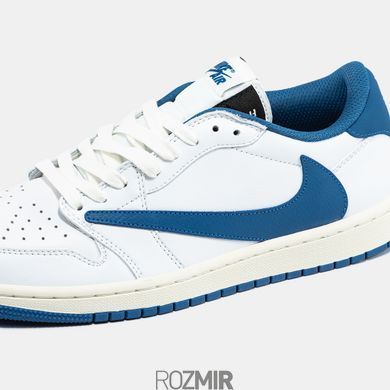 Кросівки Nike Air Jordan 1 Low x Travis Scott x Fragment "White/Blue"