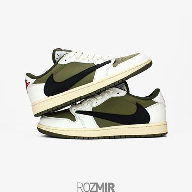 Кросівки Travis Scott X Jordan 1 Low OG SP Reverse Olive Medium Olive