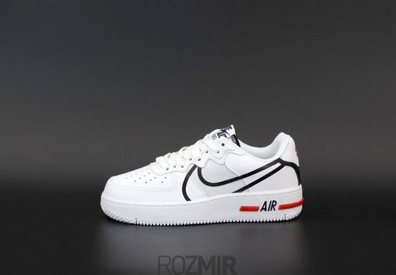 Кросівки Nike Air Force 1 React "White Black Red"