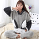 Жіноча тепла сіра піжама Warm Sleepy Bunny "Light Grey/Dark Grey/White"