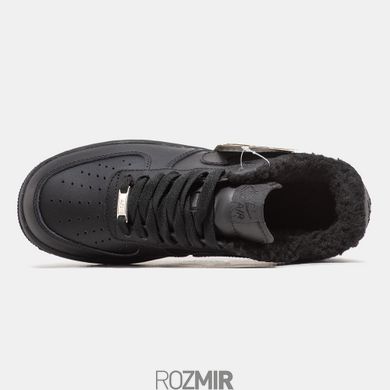 Зимові кросівки Nike Air Force 1 Low Leather "Black" з хутром