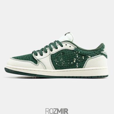 Мужские кроссовки Nike Air Jordan 1 Low x Travis Scott x Gucci x Supreme "White/Green"