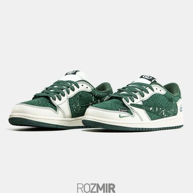 Мужские кроссовки Nike Air Jordan 1 Low x Travis Scott x Gucci x Supreme "White/Green"