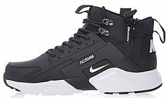 Чоловічі кросівки ACRONYM х Nike Huarache CITY MID LEA "Black/White"