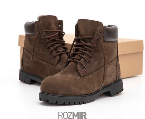 Зимові черевики Timberland 6-Inch Premium Winter Boots "Brown" з хутром