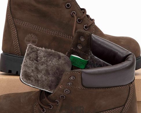 Зимові черевики Timberland 6-Inch Premium Winter Boots "Brown" з хутром