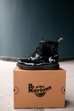 Лакированные ботинки Dr. Martens 1460 Patent Black без меха
