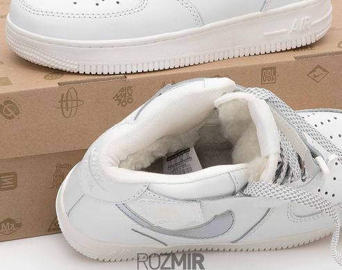 Зимові кросівки Nike Air Force 1 High Winter "White" з хутром