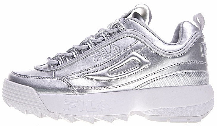 fila disruptor ii premium metallic silver shoes