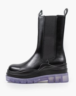 Ботинки Bottega Veneta Tire Boots "Black/Clear Sole"