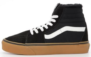 Зимние кеды Vans Sk8-Hi Mid Black/White с мехом