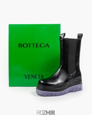 Черевики Bottega Veneta Tire Boots "Black/Clear Sole"