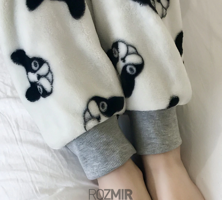 Женская теплая серая пижама Sleepy Doggie "White/Grey"