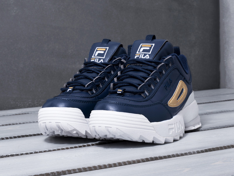 fila disruptor navy and gold