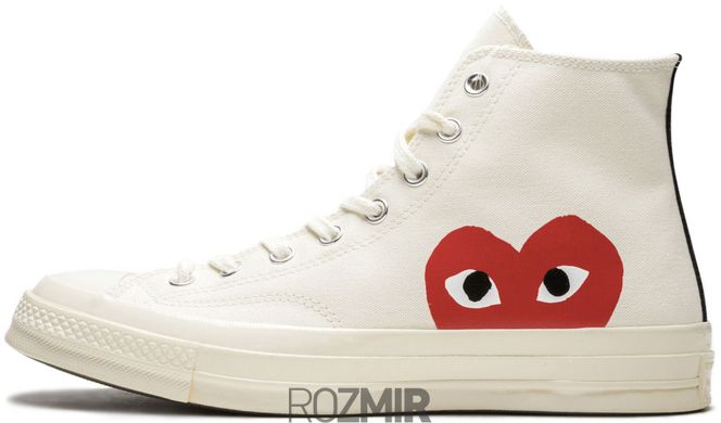 Кеди Converse Chuck Taylor All-Star 70s Hi Comme des Garcons PLAY "White"