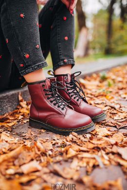 Зимние ботинки Dr. Martens 1460 Cherry Red с мехом